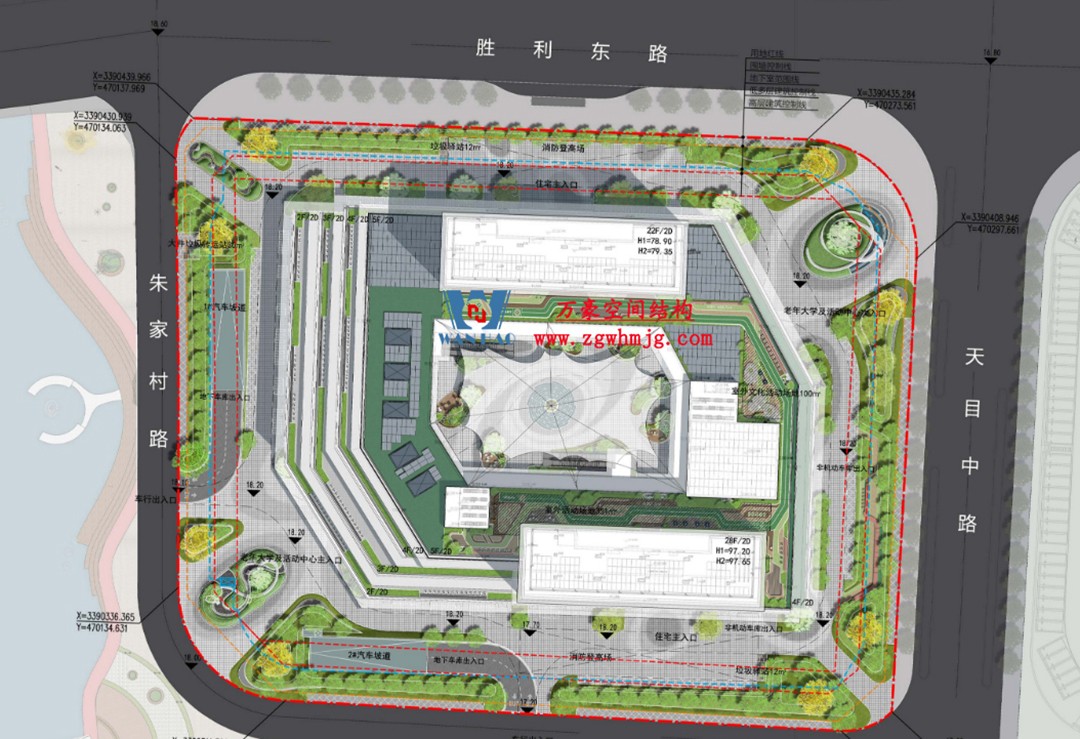 萬豪2024第1標-安吉縣昌碩小區地塊房產開發項目鋼結構天幕工程