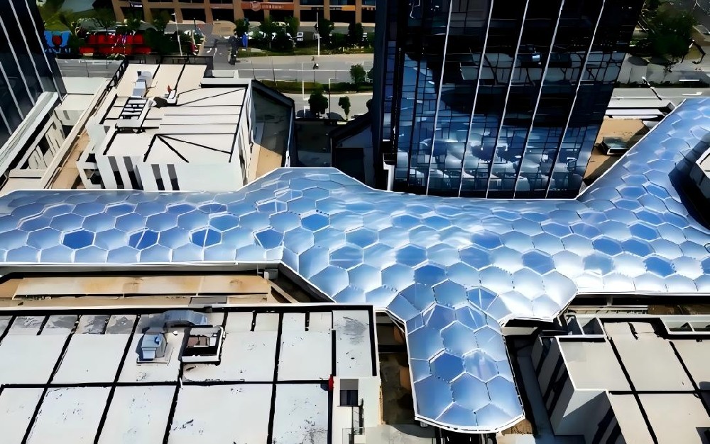 嘉興長安里ETFE氣枕鋼膜結構