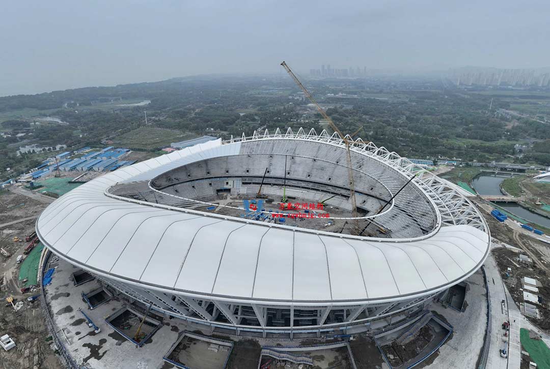 太湖之畔,華燈初上|無錫奧體中心施工加速 太湖之畔,華燈初上|無錫奧體中心施工加速