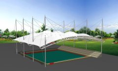 恭祝我司拿下云南老年人體育活動中心門球場雨蓬